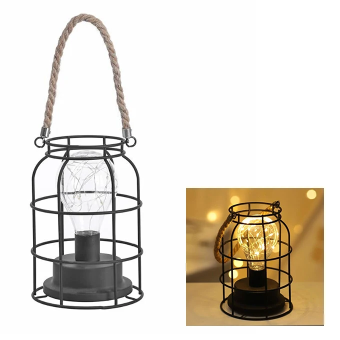 Wind Iron Lantern Lighting Bar Decorative Restaurant Transformation Room Study for all Festivals LED Night Light