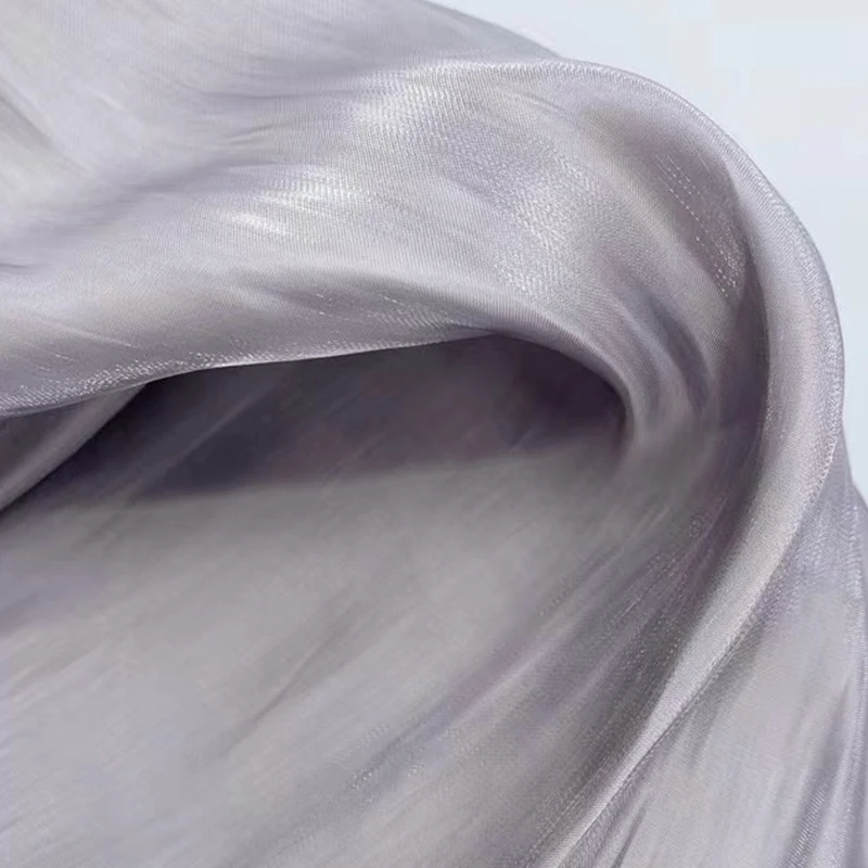 Rainbow Island Bright Silk Memory Satin Dress Fabrick, Gloss Flash Satin Silky Satin Organza Shirt Fabric