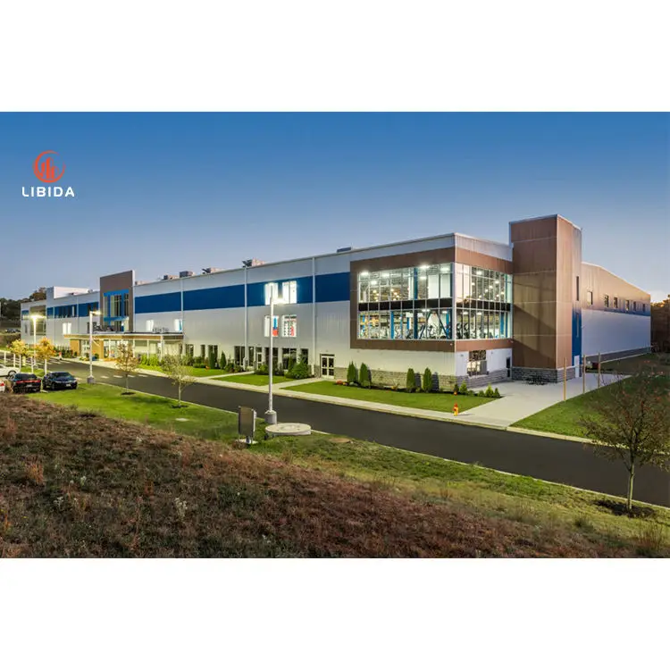 Modern Prefab Steel Structure Building Prefabricated Warehouse/Workshop/Aircraft Hangar/Office Construction Material