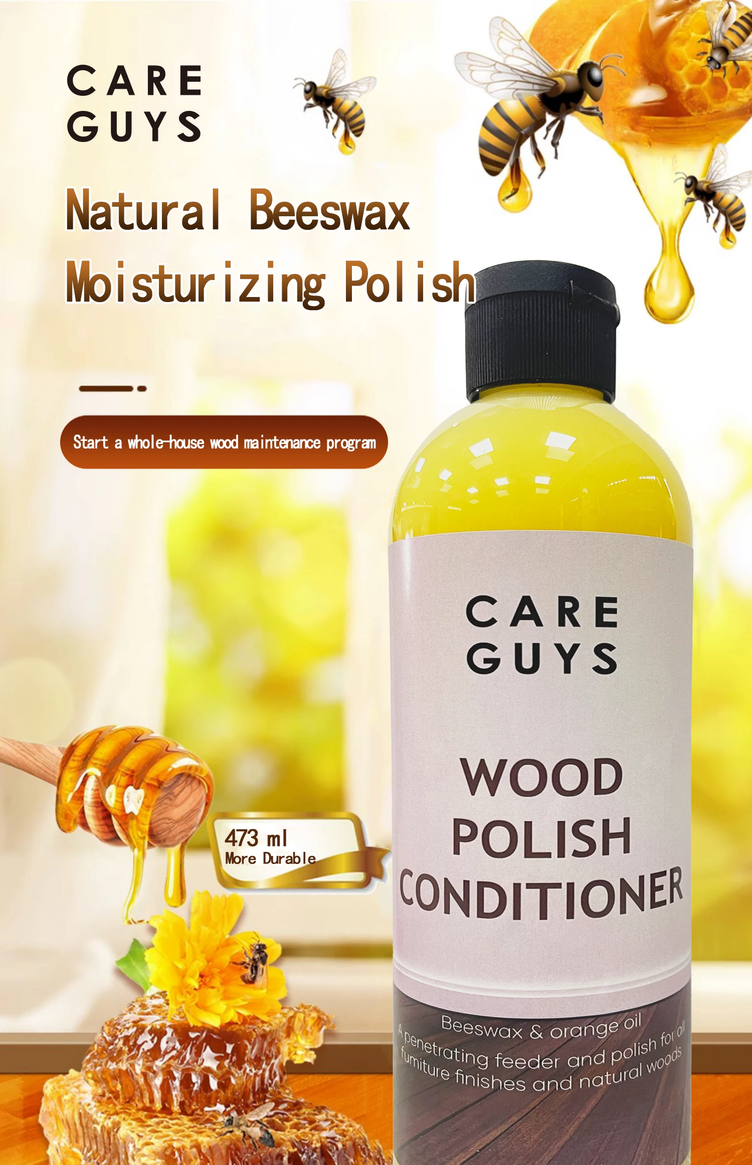 OEM  Wood Floor Polish & Conditioner Beeswax Oil  Hard Wood Cleaner and Polish Furniture Restore manufacturer
