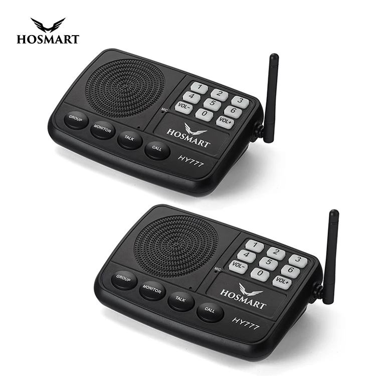 Hosmart Two Way Intercom Radio Wireless Intercom System for Office Outdoor Indoor Intercom