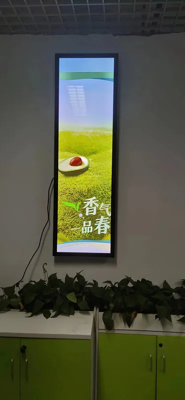 48.8 Inch Stretched Shelf Bar LCD Advertising Display Screen Media Use Wall Mount Video Wayfinding Shopping Malls Retail Stores