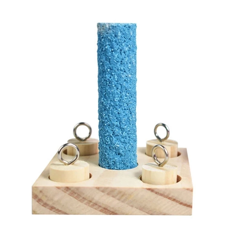 Пластиковые кольца с птицами, попугаями, деревянная платформа, интеллектуальная тренировка, Жевательная головоломка, игрушечный блок, Обучающие подарки для домашних животных