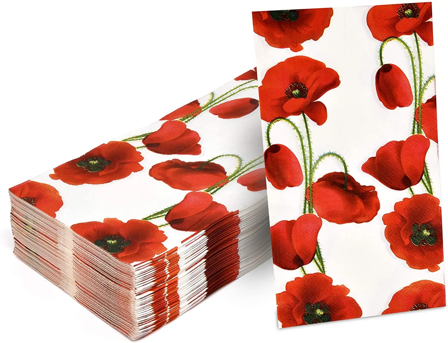 Recycled Custom Printed Scented Thick Cutlery Tissue Paper Napkin With Logo