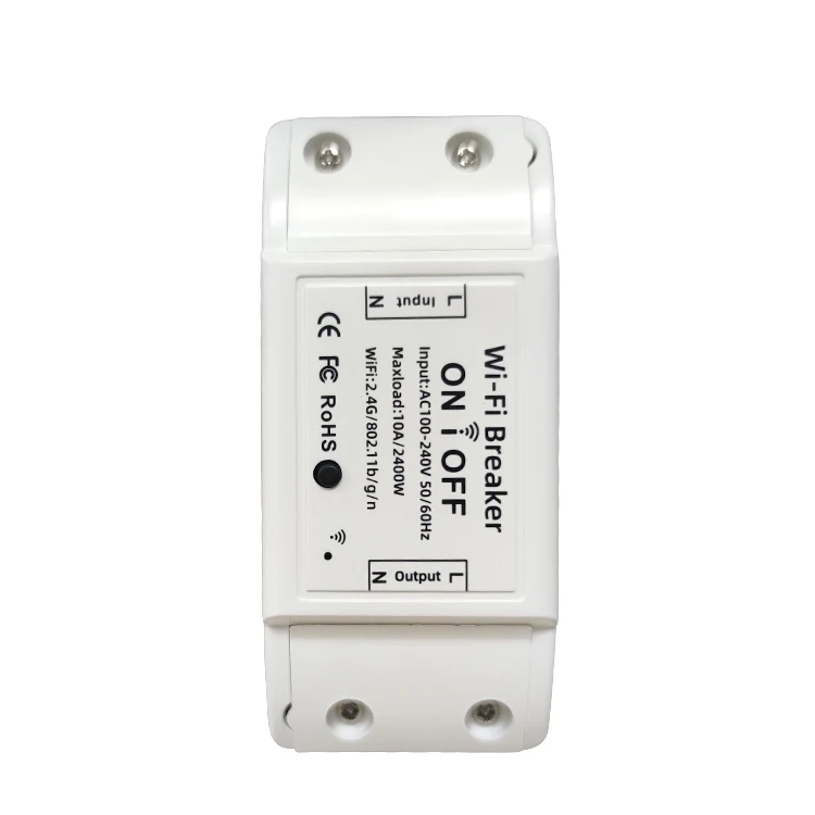 
Smart Home High Quality Factory Price White Universal Sensitive 10A Wifi Breaker Home Remote On Off Wifi Smart Switch 