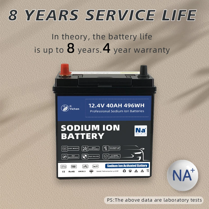 Sodium Ion 40Ah 12V Rechargeable Deep Cycle 50Ah 60Ah 80Ah Sodiu-ion AGM Gel Lead-Acid Lithium Replacement Battery for UPS Solar