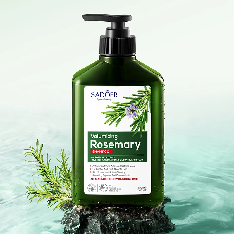 OEM SADOER Private Label Rosemary Anti Dandruff Oil Control Fluffy Smooth Shampoo Organic Vegan Gel Soothing Cleaning Products