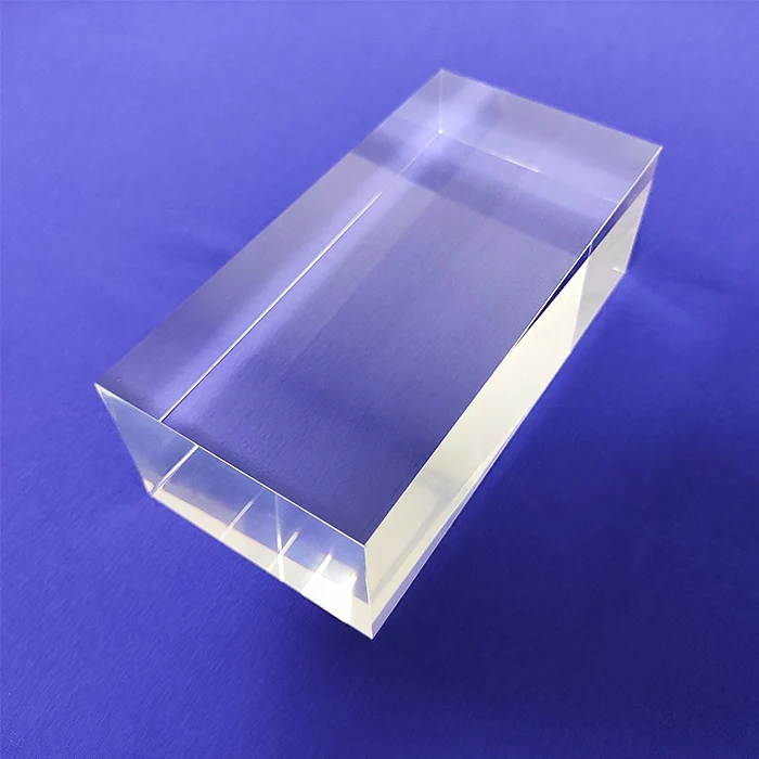25mm 50mm Thickness Solid Acrylic Cube Display Block Clear Polished Pedestal Stand Riser Solid Base