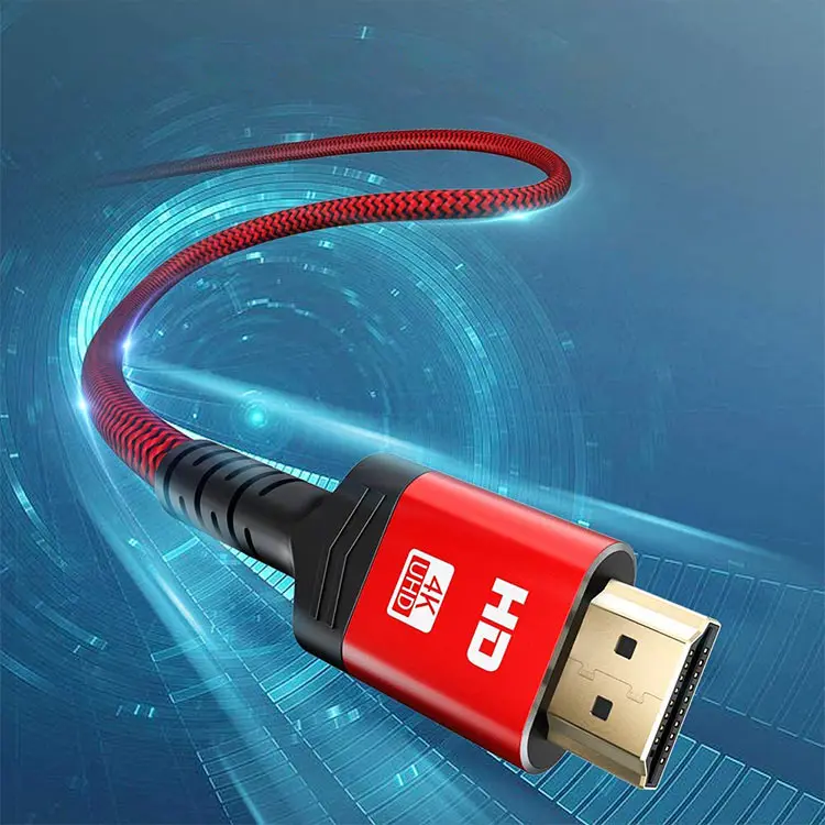 Лидер продаж Amazon, высокоскоростной HDR 3D 4K @ 60 Гц 2160P Плетеный 18 Гбит/с 3 м 5 м 10 м HDMI-кабель 4K 2,0