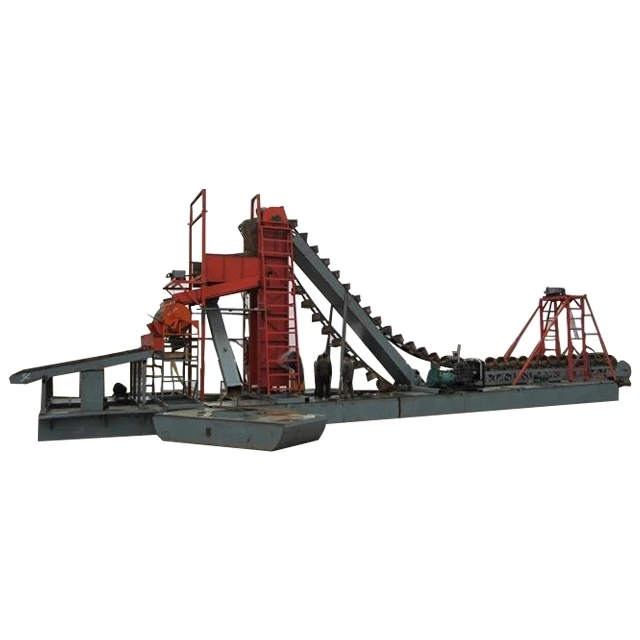 Mud/Sand alluvial/gold mining or gold dredging equipment with wheel on dry land
