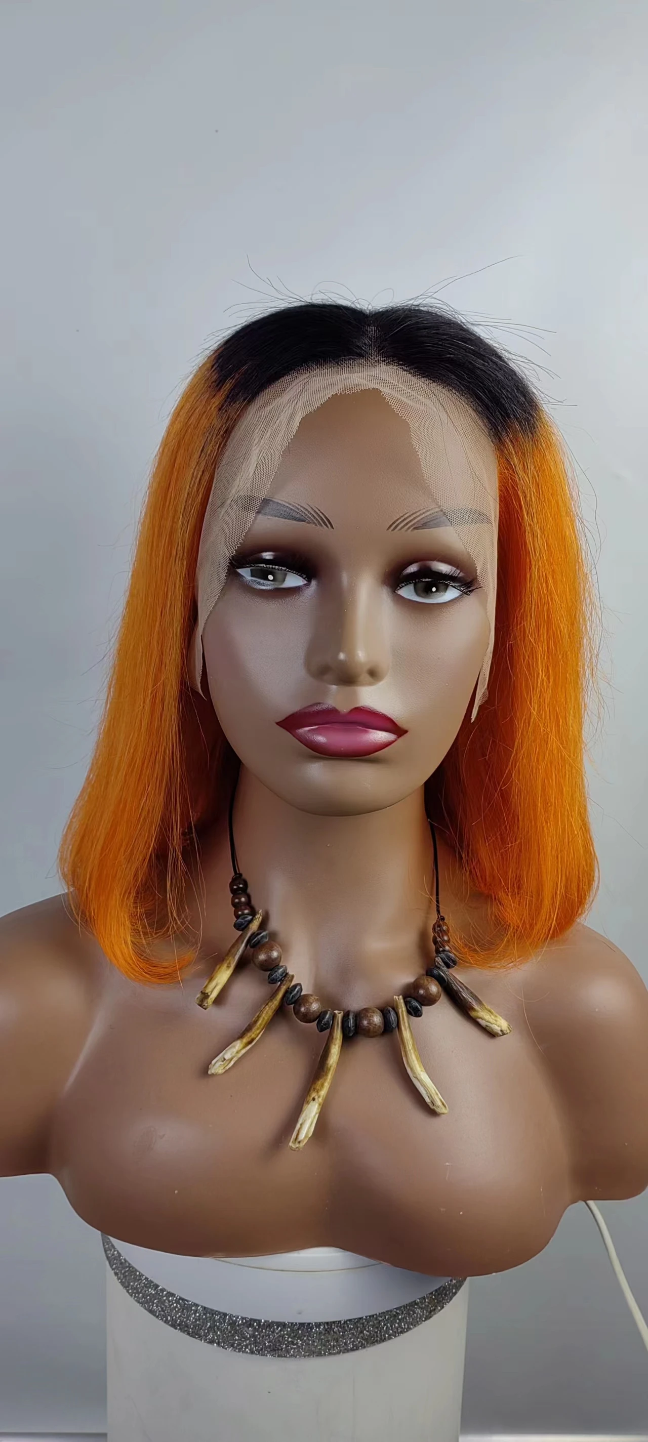 Bob Wigs Human Hair Highlight Color 13X4 Lace Frontal Wigs Wholesale Price for Extensions