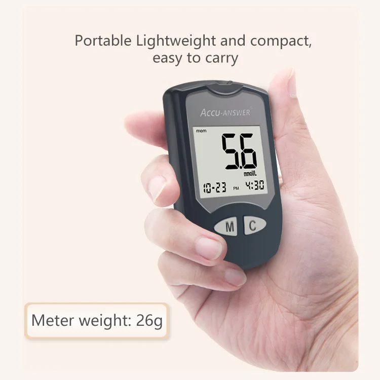 Household Medical Devices Easy to Operate No Coding Biosensor Codefree Glucometer for Blood Glucose Test Measurement