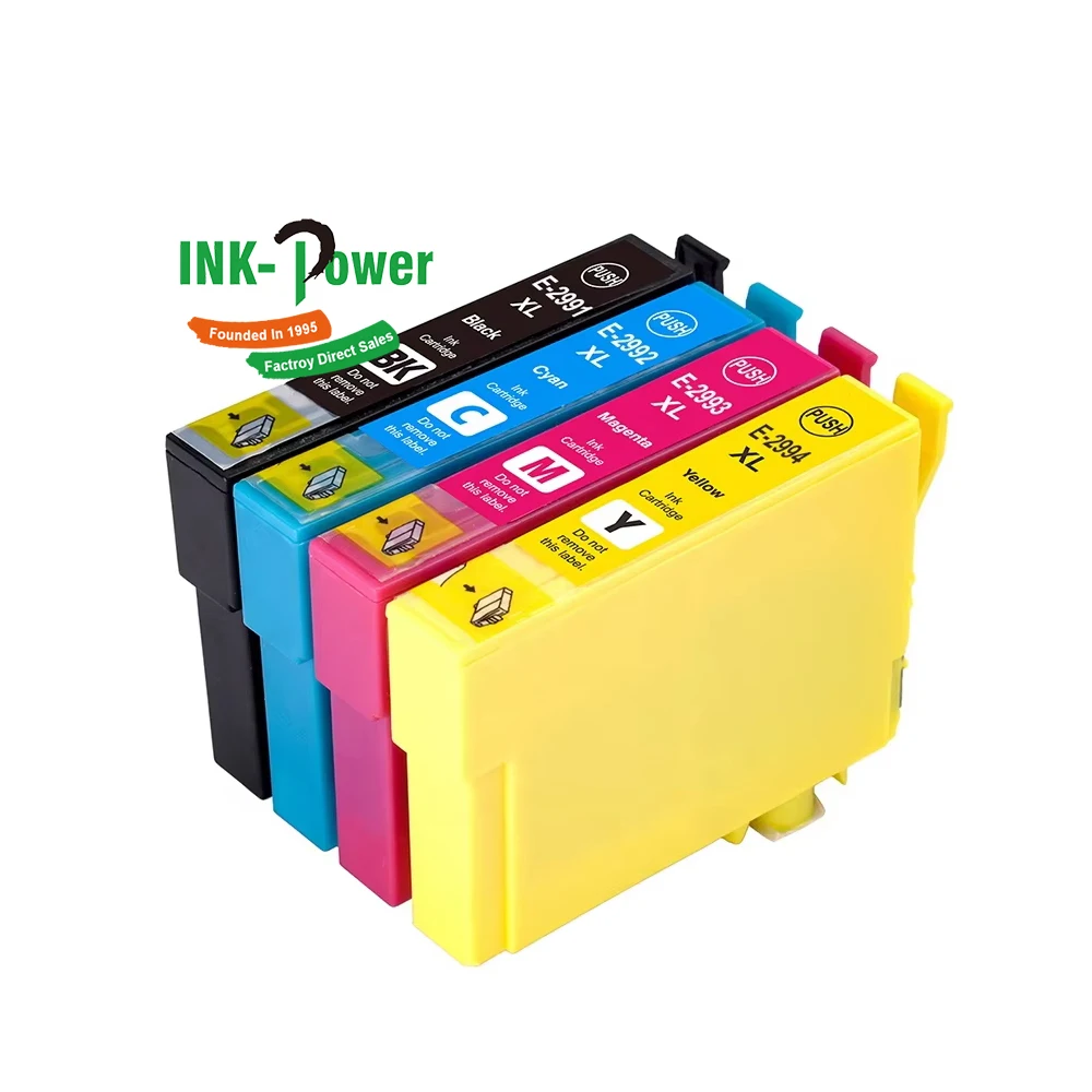 INK-мощность 29XL 29 XL T29XL T2991 T2992 T2993 T2994 Совместимость Цветной струйный картридж с чернилами для принтера Epson XP255 XP-235 XP-332