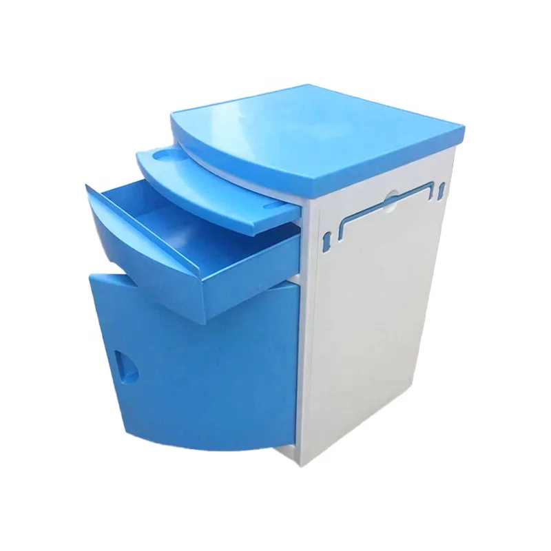 High Quality Hospital Storage Furniture Economic Hospital Bed Side Cabinet D1 ABS Plastic Medical Bed Side Cabinet
