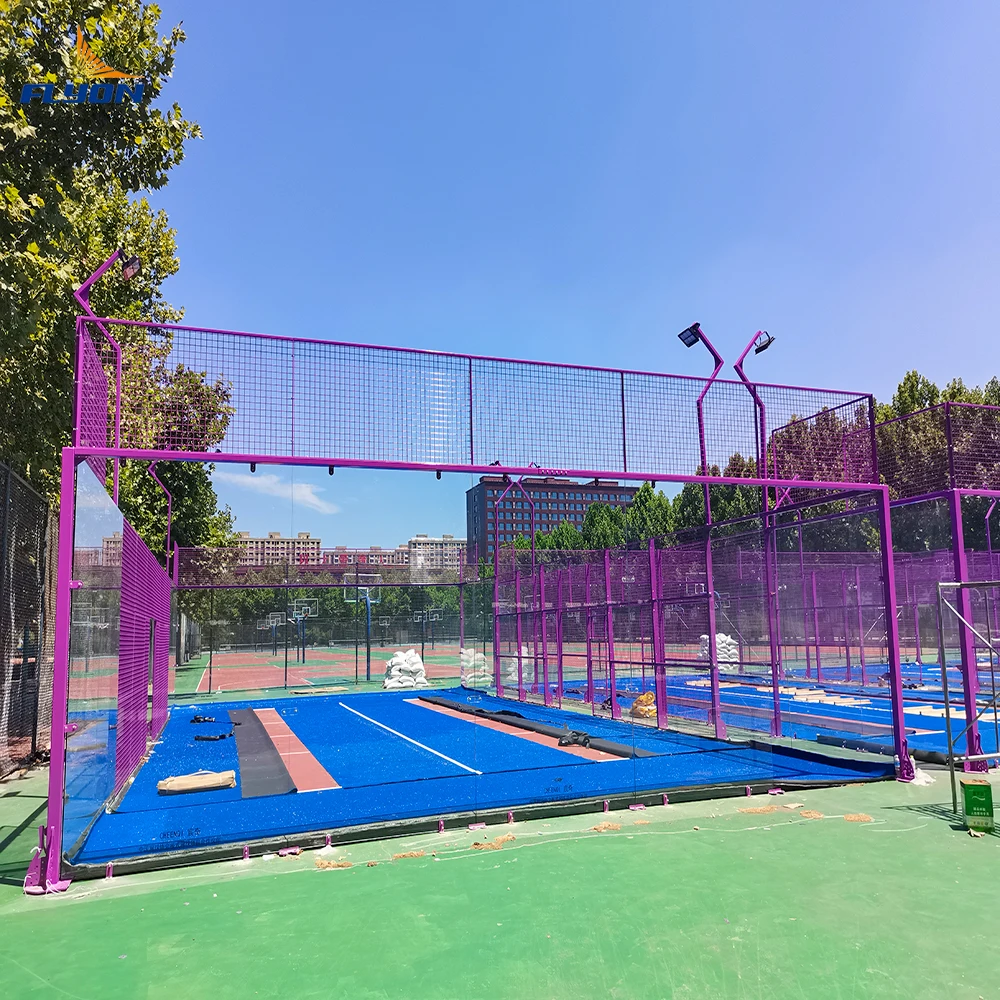Good Sale 10m*20m Size Sports Panoramic  Paddle Tennis Court Outdoor Buy Padel Court