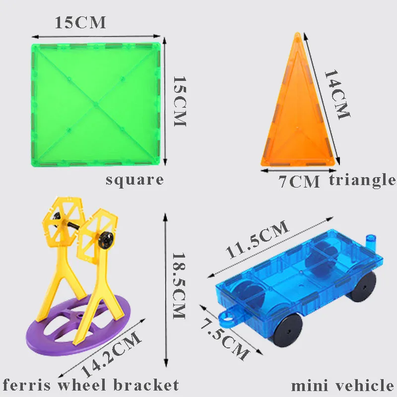 Creative 3D Colorful Window Puzzle Magnetic Tablets Strong Magnetic Kids Building Block Toy Set Developing Boy Girl Intelligence