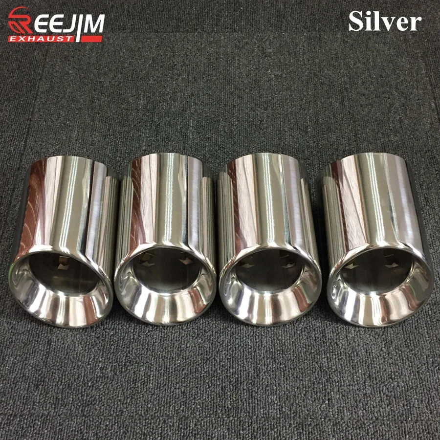 
4 Pieces 304 Stainless Steel Exhaust tips for BMW F87 M2 F80 M3 F82 F83 M4 F10 M5 F12 F13 M6 Direct Fit Universal Fit BMS Style 