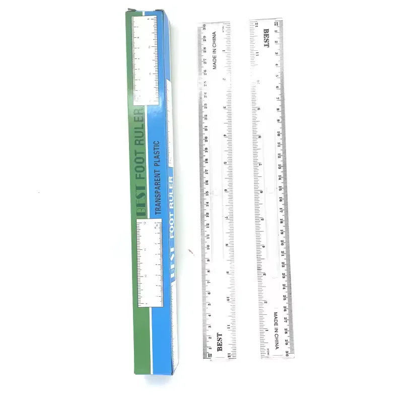 Promotional Custom Logo Printed Laser Cutting 15cm Straight Scale Ruler Acrylic Durablemetalr Ruler Set PVC Transoffice