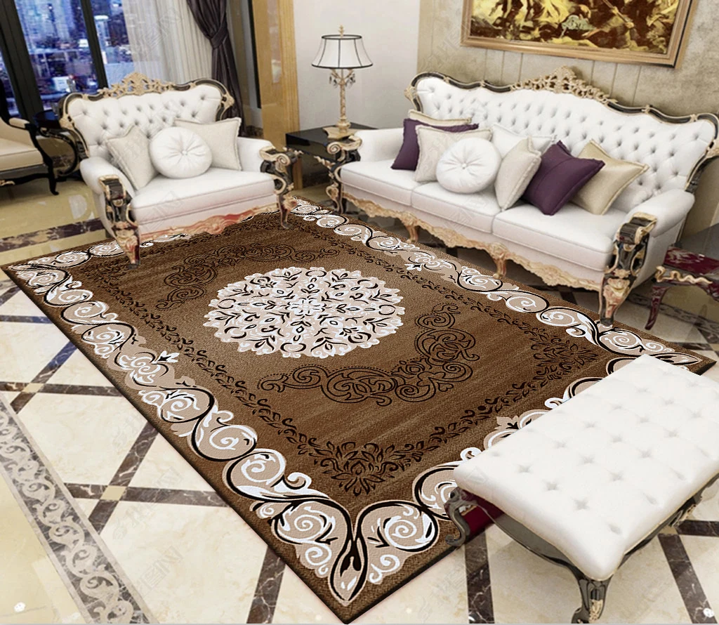 European high-end carpet modern minimalist style for living room sofa, coffee table carpet in bedroom, bed side carpet