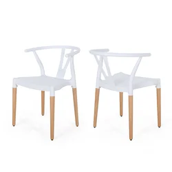 Free Shiping within the U.S. White Modern Wood Legs Dining Room Chair