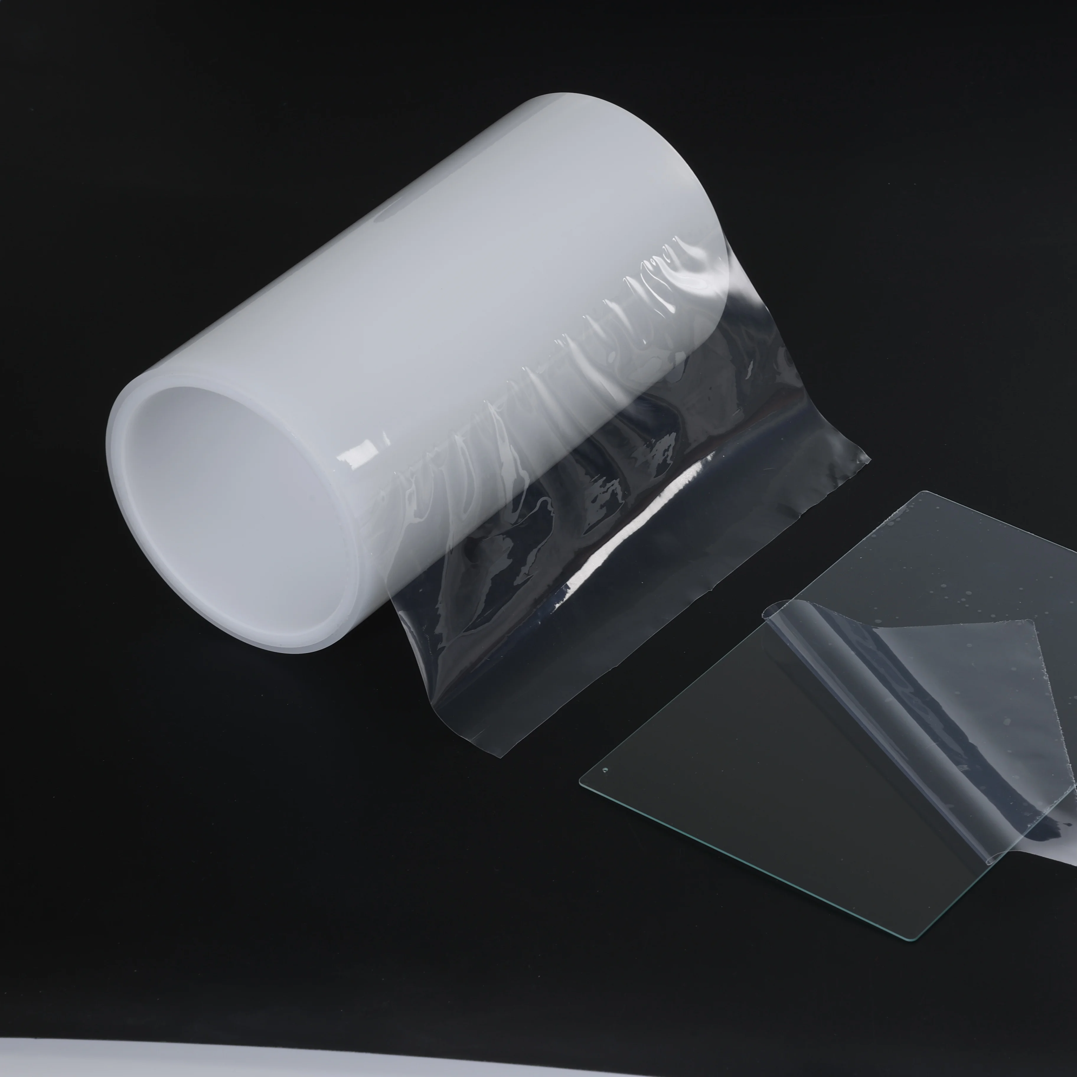 High gloss plastic acrylic smooth surfaces flexible clear transparent color pe self-adhesive film