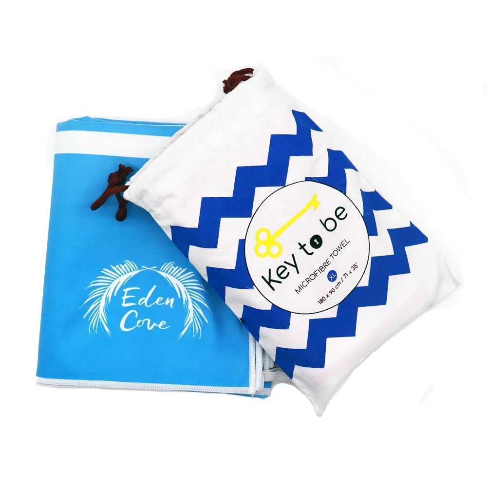 
Custom Fashion Canvas Custom Logo Travel Gym Towel With Bag 