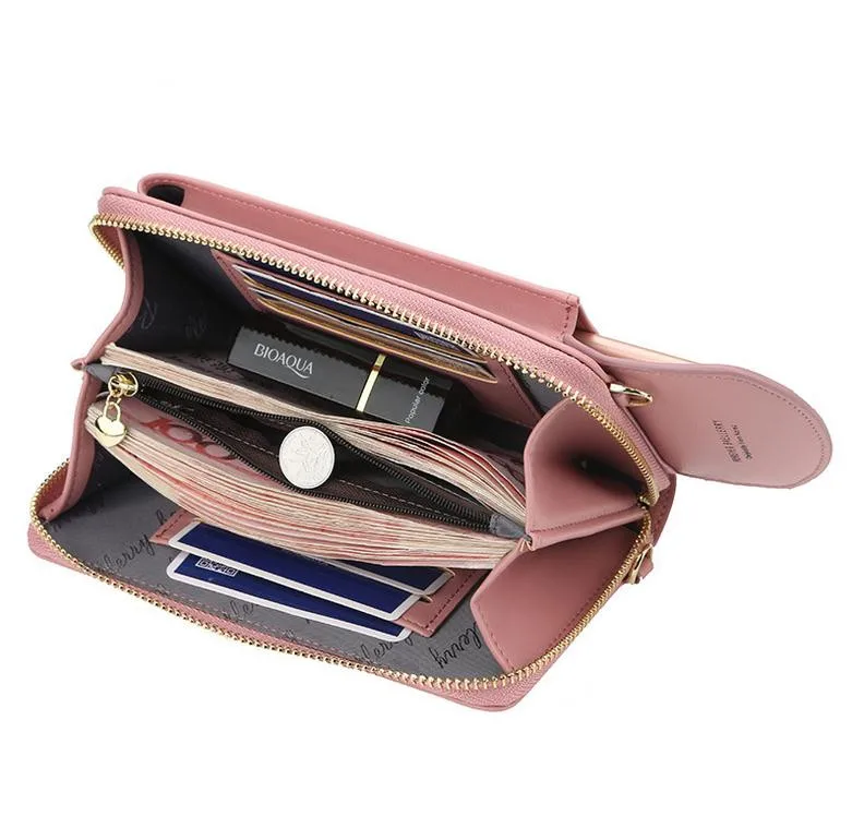 Hot sale Color Crossbody Mobile Phone Fashion Wallet Bag for Women Girls Small Purse Shoulder Bag