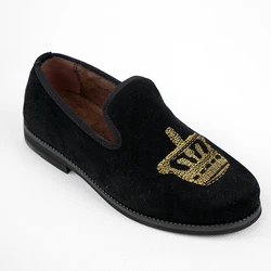 Высококачественная Детская Классическая обувь для мальчиков, детская замшевая школьная обувь из овчины