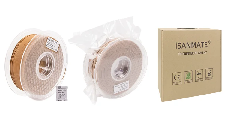 High quality iSANMATE wood filament with 20% wood powder wood effect filament with multi colors and factory wholesale price