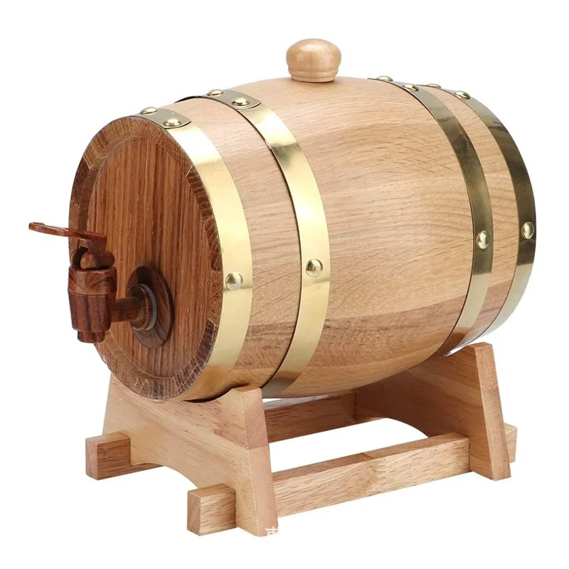 Дубовая бочка для выдержки из обугленного дуба бочки виски Бурбона домашний декор дубовая с деревянной подставкой