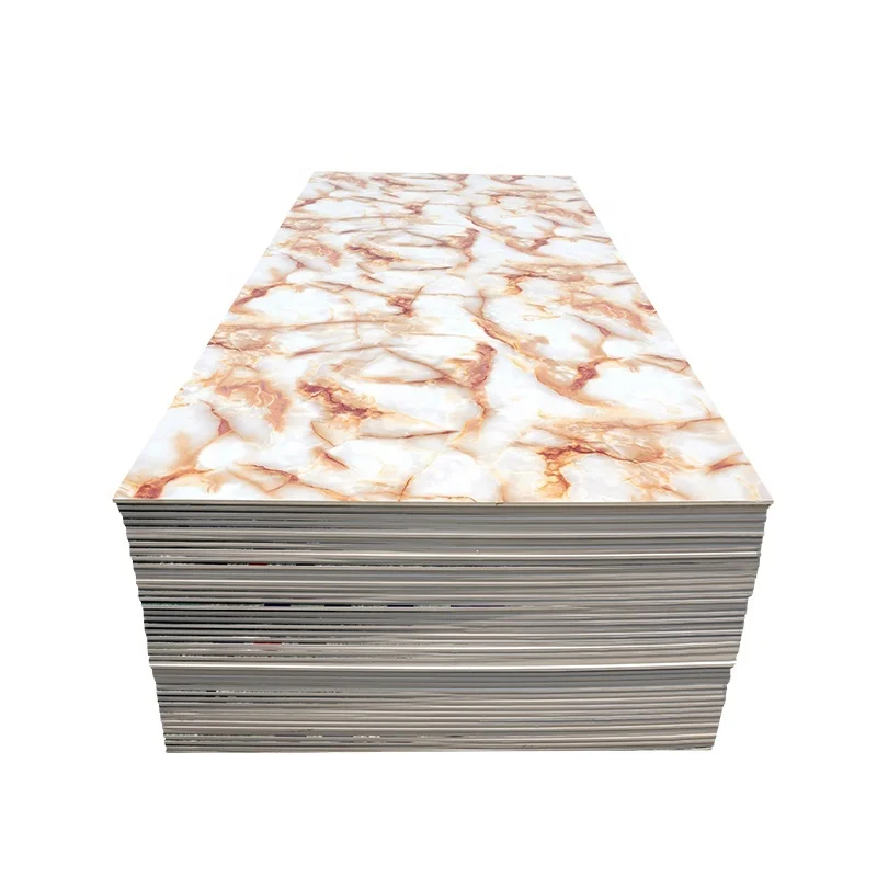 Wall cladding popular PVC Marble Sheet PVC Wall Panel Rock Embossed Pvc Sheets For Wall Decoration