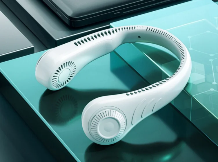 Mini Fan Neck Led Lighting Hanging Neck Fan Portable Neck Fan Rechargeable