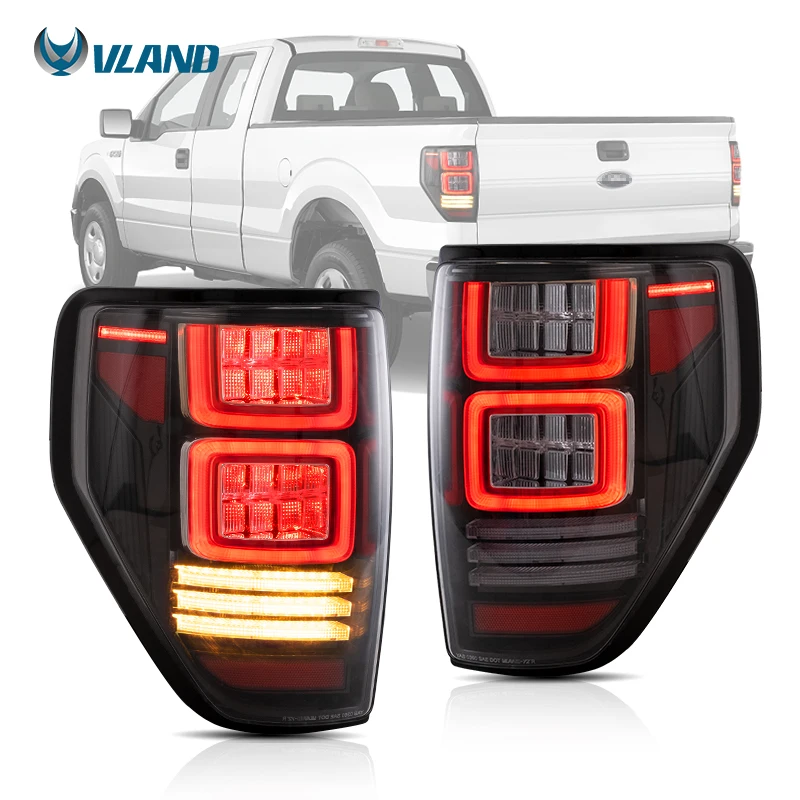 Vland Factory Full LED Tail Light Yellow Turn Signal For Ford F150 2009-2014 Taillights Others Car Light Accessories Lamp Parts
