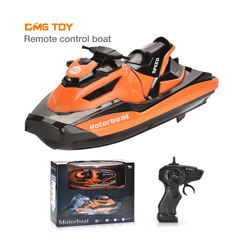 New plastic 2.4g electric long distance high speed yacht racing ships remote control motor boat rc motorboat toys