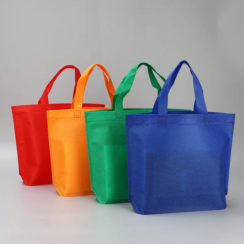 Custom Logo Garment Clothes Non Woven Shopping Bag Reusable Travel Foldable Bag With Handle