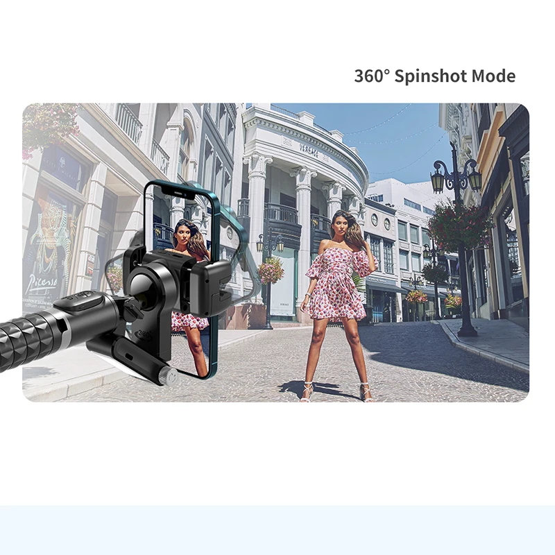 Gimbal Wireless Foldable Vlogging Stabilizer Auto Face Tracking With App Selfie Stick Tripod With Led Fill Light Beauty Lamp Q18