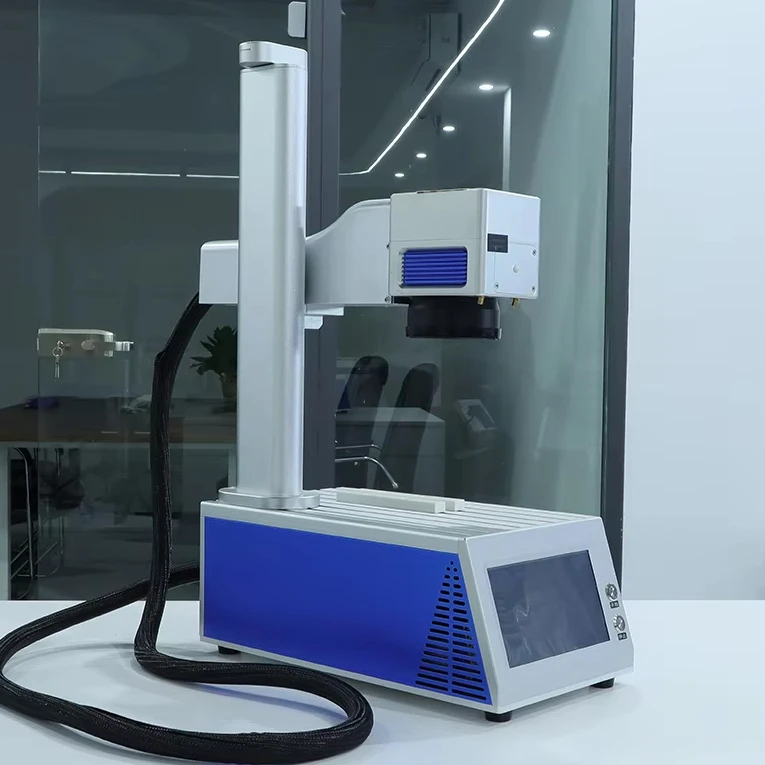 2024 Hot Sale Portable 20W 30W 50W Fiber Laser Marking Machine Logo For Metal Batch Cooling Fiber Laser Marking Machine