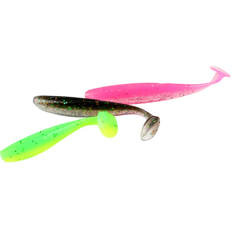 5 Colors T Tail Soft Fish Lure artificial Bait cm fishing lure Rubber Lure