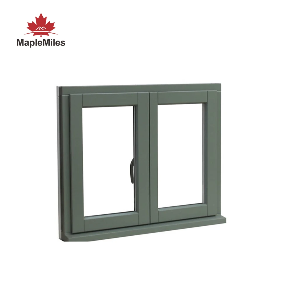 MapleMiles 48x48 французские Звукоизолированные алюминиевые окна с двойным остеклением для балкона