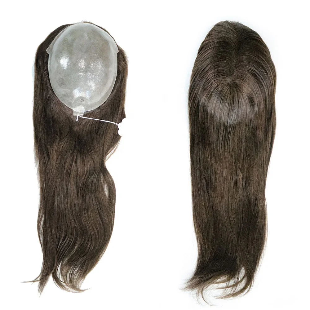 
Stock human remy hair topper toupee for women all poly hair pieces 