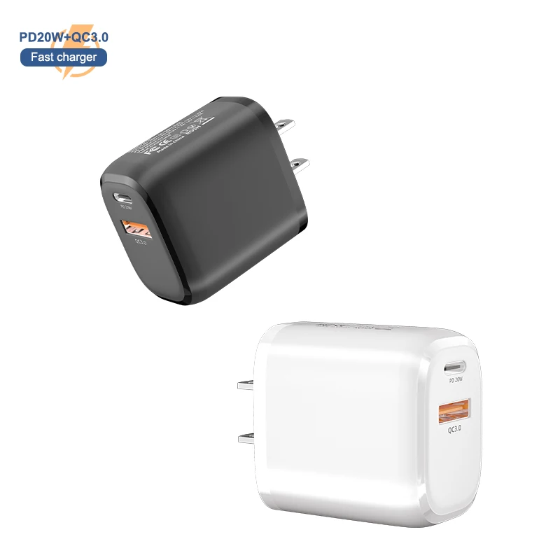PD 20 Вт быстрое зарядное устройство с двумя портами QC 3,0 быстрый Usb заря