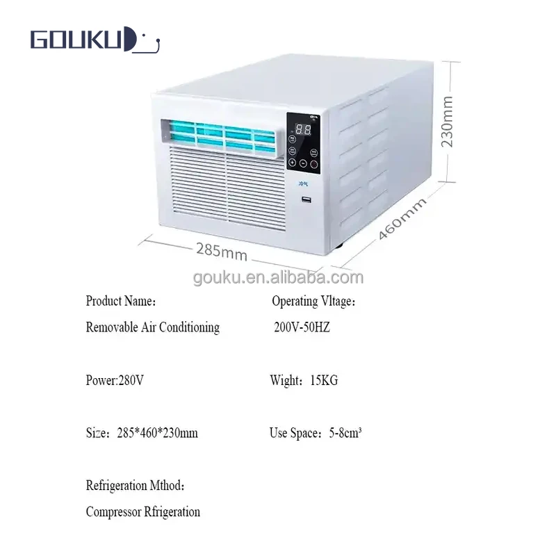 Mechanical manual single Cooling Only Window Mounted Hotel tent conditioner portability 220v Air Conditioners