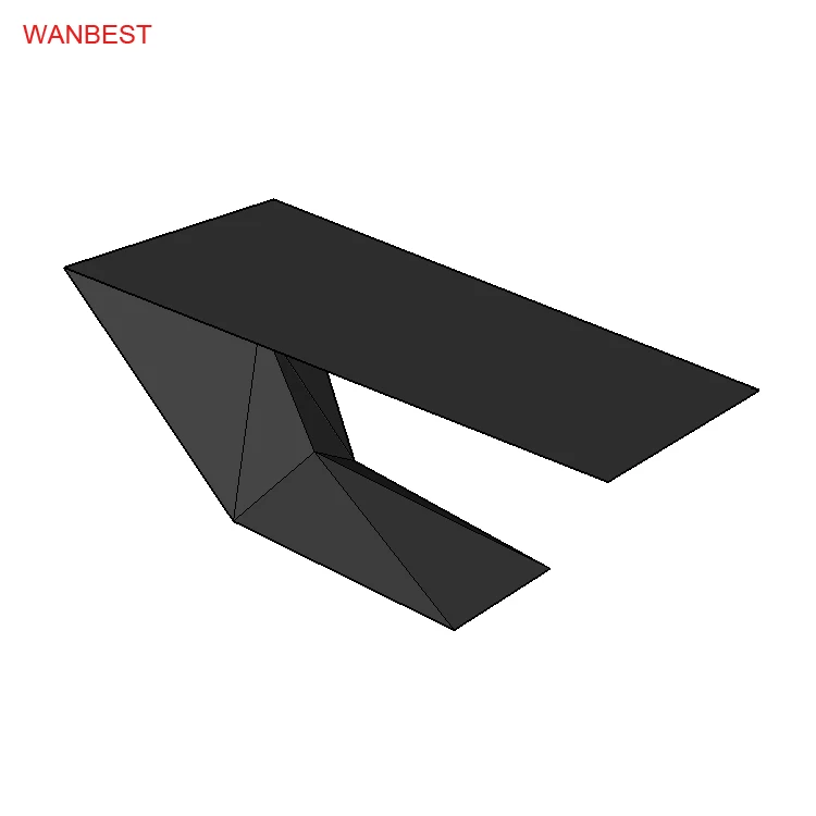 Fancy black boss office table modern artificial stone ceo office desk custom size business furniture