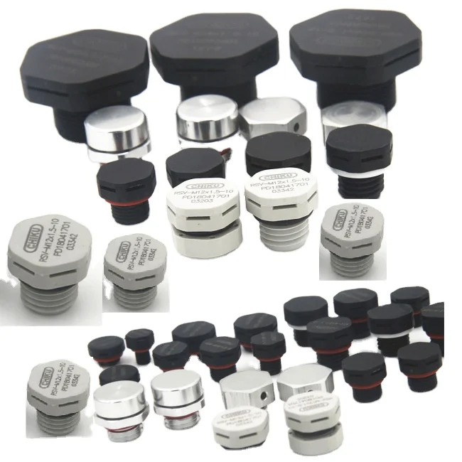 M12 Air Vent Valve Waterproof Plastic Air Vent Plug for Electronics Screw Protective Breather Pressure Release Vent Plug