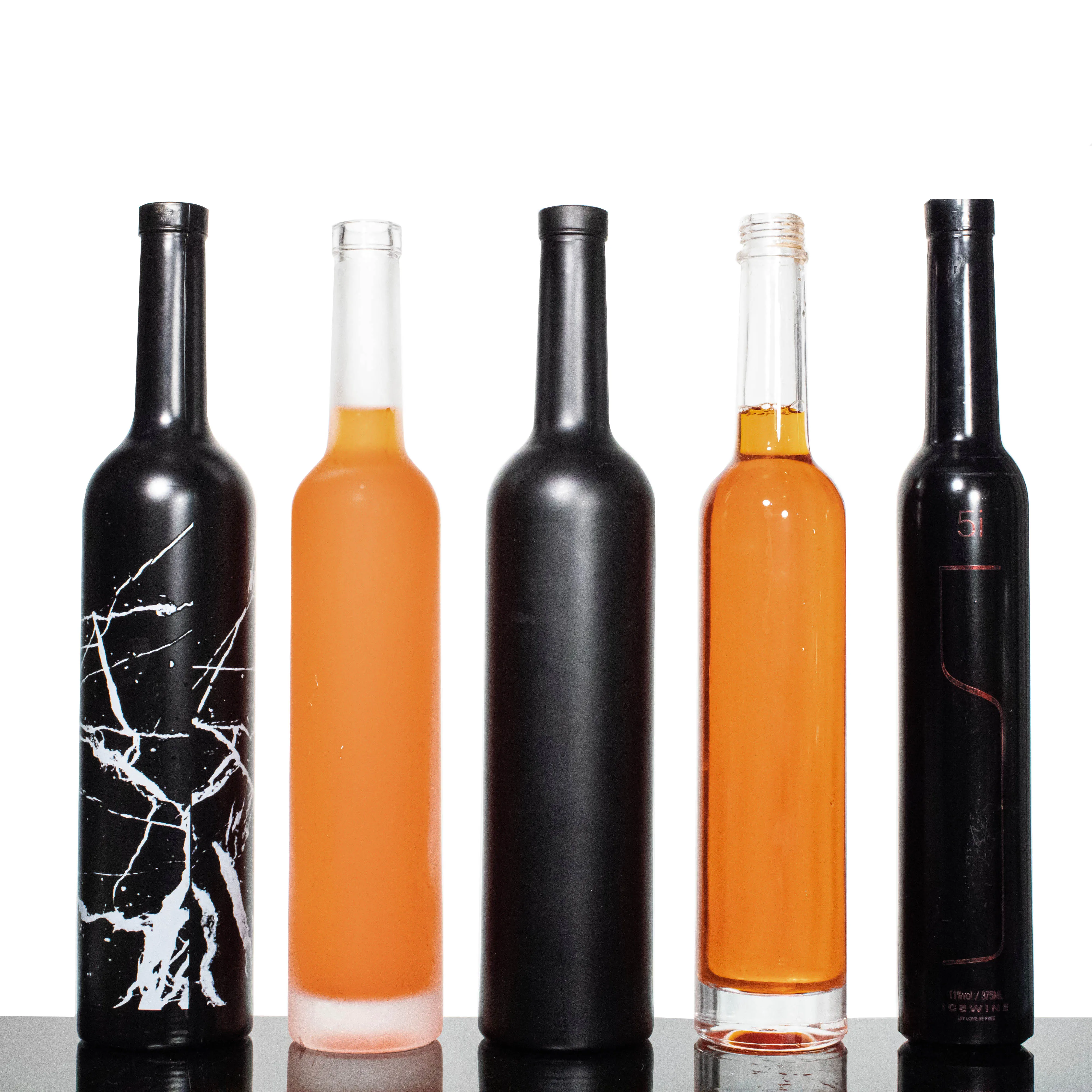 Tall 750 ml liquor custom white glass empty clear glass bottles empty vodka bottle for alcohol