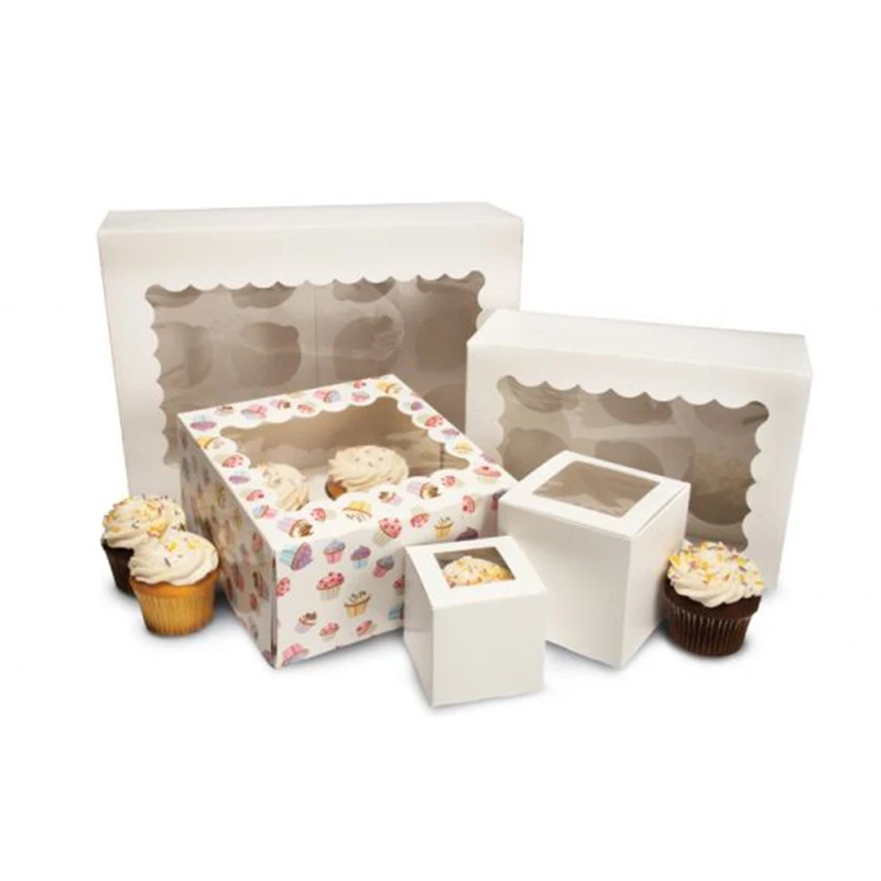 Wedding Cake Packaging Boxes Cupcake Box Roll Cake Box Paper Custom Best Seller Butterfly Paperboard Food Swiss Customized Color