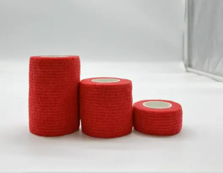 Factory Price Medical Consumables Cohesive Bandage Elastic Fiber and Non Woven Color Fiber