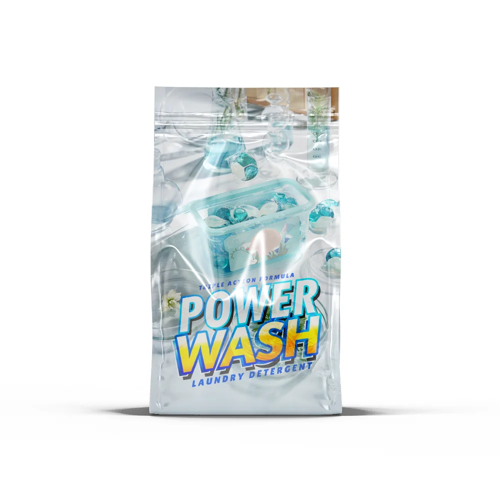 300g 500g 1kg Standing Up Full Color Printing laundry Soap bag Powder Packaging Bag Laundry Detergent Pouches