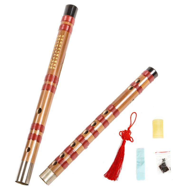 M023 bamboo musical instrument flute white bass rod flute acrylic champagne led silver flute