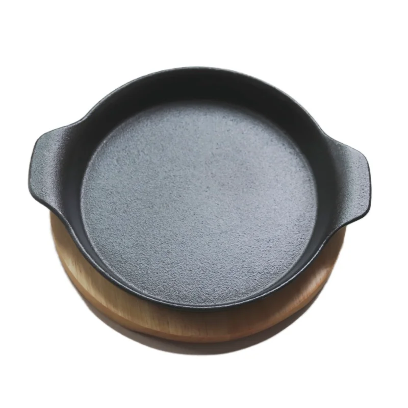 Popular design indoor outdoor cast iron preseasoned skillet round bbq grill pots and pans